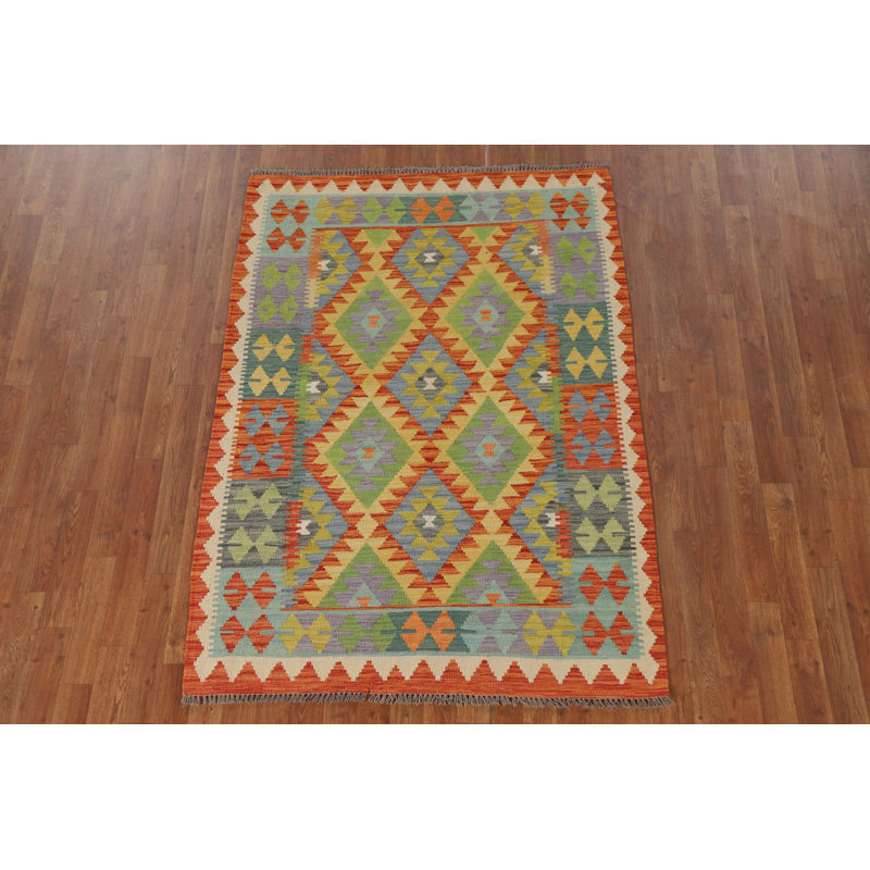 Tapis oriental en laine South Western Kilim 4 x 6