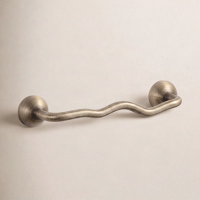3 3/4'' Hole Pitch Brushed Brass Novelty Corrugated Solid Brass Cabinet Handles