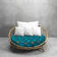 Decorative Indoor Outdoor Waterproof Round Cushion Cover, Patio Bar Stool UV Resistant Seat Cover-1413913350