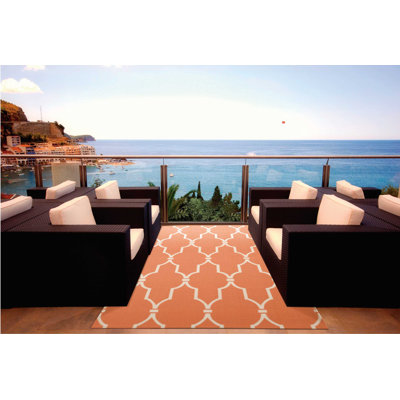 Tapis orange moderne Dian