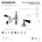 Kingston Brass Duchess Two-Handle 3-Hole Deck Mount Widespread Bathroom Faucet with Brass Pop-Up Drain-48031514
