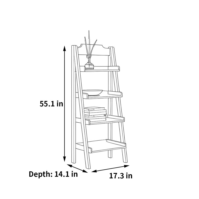 Babu, (4 tablettes) H 55,1 po x l 17,3 po x P 14,1 po, Brun