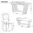 6-Piece Retro Dining Set, 1 Rectangular Table with 4 Upholstered Chairs and 1 Bench-81858191
