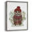 Owl in Tartan Scarf Framed Print - Solid Wood-725155279
