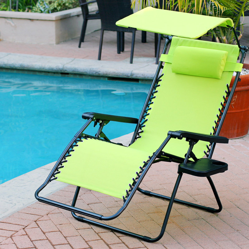 Johns Folding Zero Gravity Chair, Lime Green