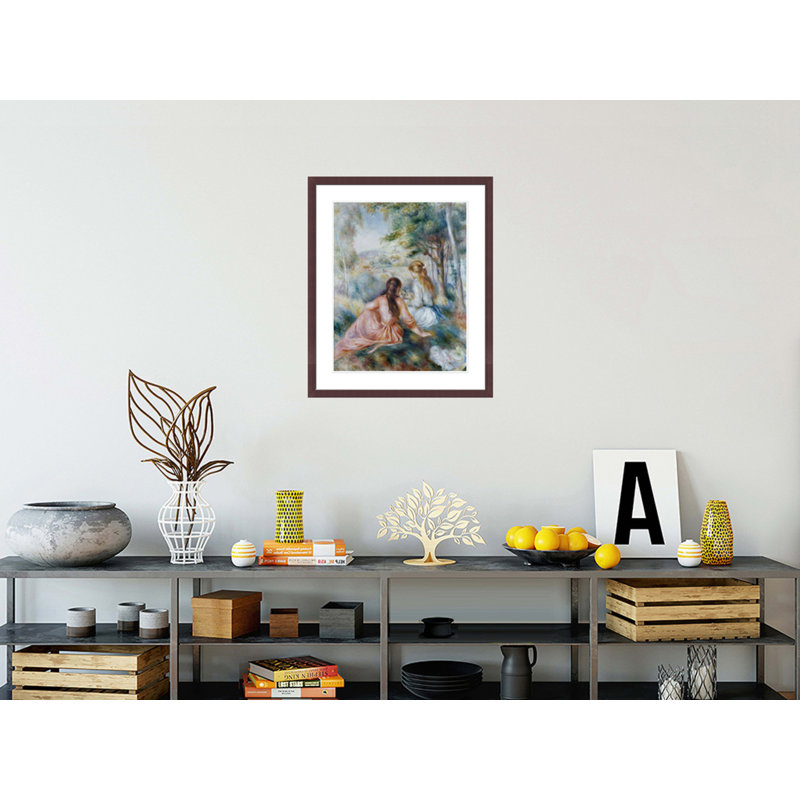 «In the Meadow» par Pierre-Auguste Renoir, impression giclée encadrée, H 28,15 po x l 23,5 po