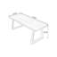 Bureau rectangulaire en bois massif brun noisette-44438174