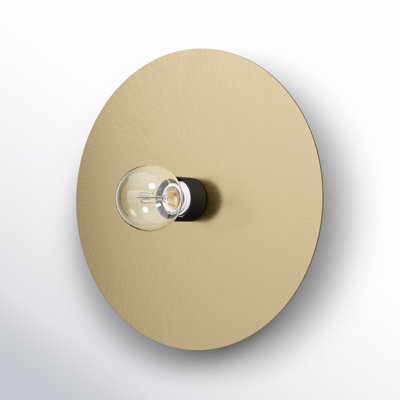 Hooke Single Light Steel Dimmable Flush Mounted Sconce