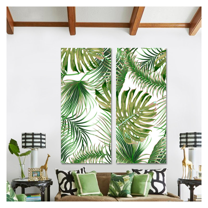 Palm Beachy Painting, 36" W x 84" H