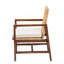 Chaise avec accoudoirs bohémien en rotin miel et bois d'acacia