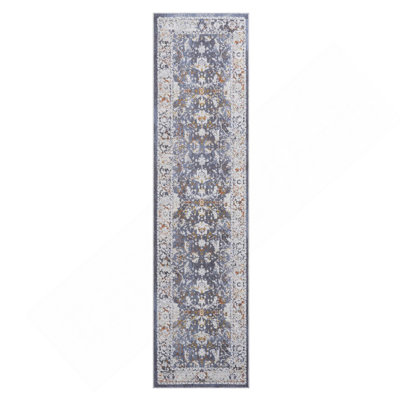 2X8 Blue / Traditional Runner Rug