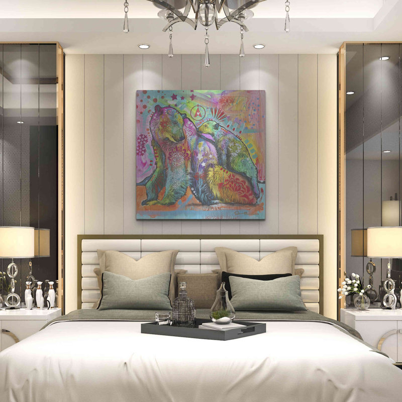 "Ours polaires 2" par Dean Russo, H 36 po x l 36 po