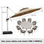 Legend 4m Cantilever Parasol With Base-1057803916