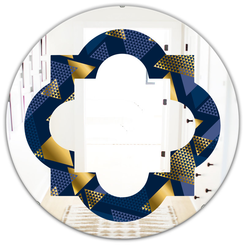 Miroir mural éclectique sans cadre Waves, H 23,6 po x l 23,6 po