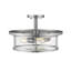 Plafonnier semi-encastré cylindrique simple 15,75 po Attah
