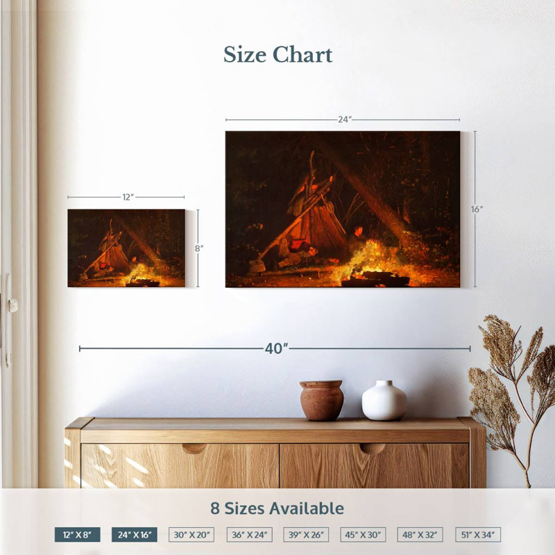 Senne Camp Fire, 16" H x 24" W