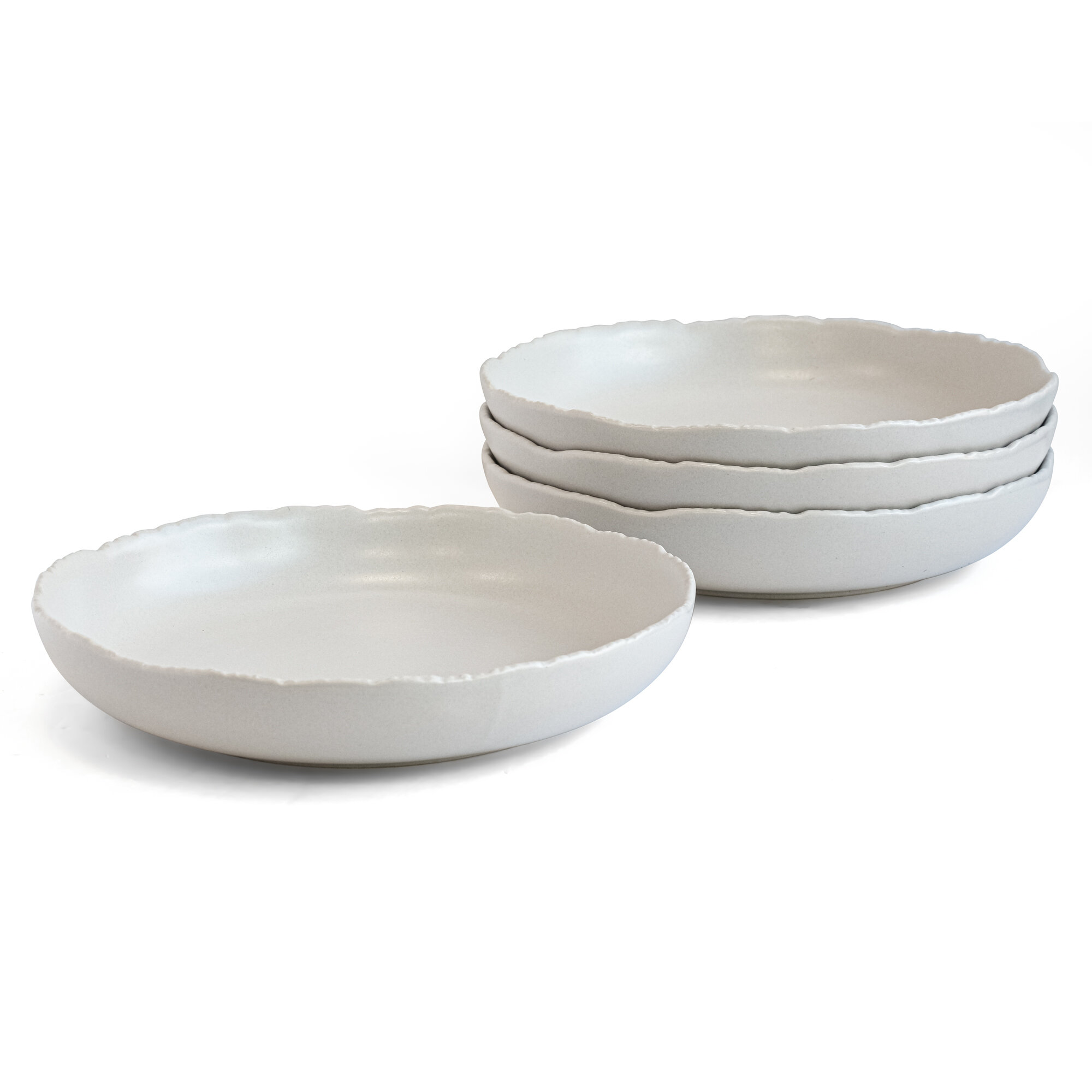 Porcelain Pasta Bowls Premium White Ceramic Large Capacity Plates