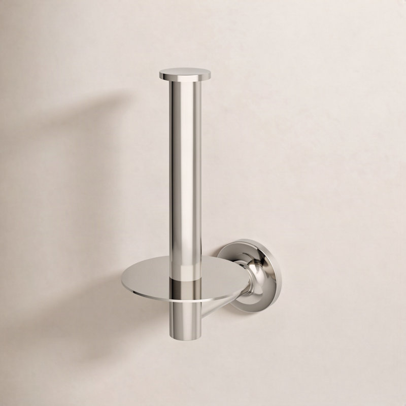 Purist Vertical Toilet Paper Holder, Vibrant Brushed Nickel