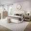 Lit tapissier - Caramel et sable blanc-1353858367