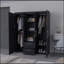 Armoire Elma, chambre à coucher, noir-1049376268