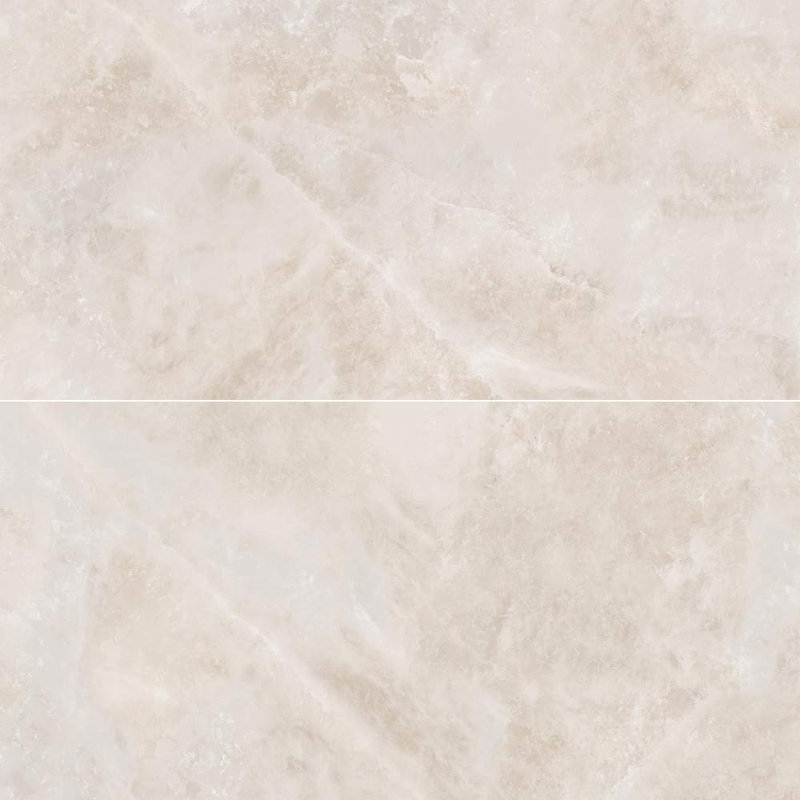 Carreau de porcelaine poli 24 po x 48 po Nimbus, Blanco