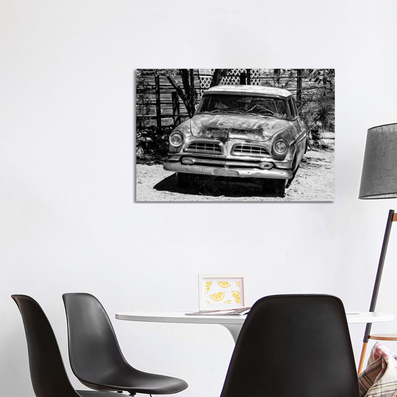 Black Arizona Series - Old Car - Wrapped Canvas Print, 101.6 cm H x 66.04 cm W x 1.91 cm D