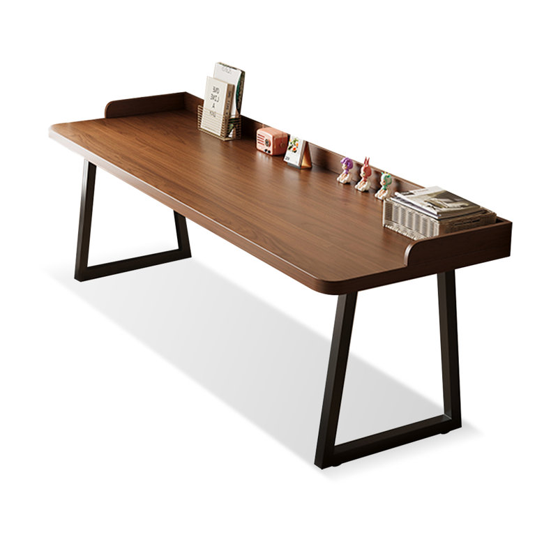 Bureau rectangulaire en bois massif de couleur châtaignier clair, H 29,53 po x l 86,61 po x P 31,5 po, Châtaignier clair
