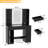 Vanity Desk with Drawers and Shelves, Makeup Vanity Desks with Power Strip, Mirror and Lights-1694731247