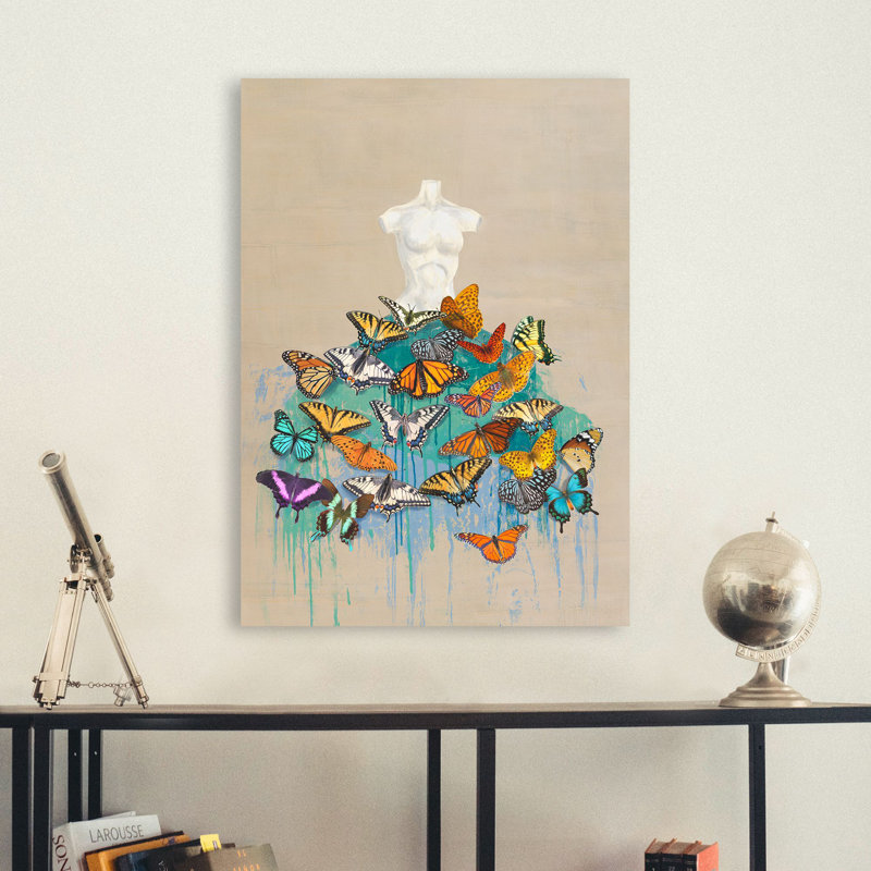 Dress Of Butterflies I by Kelly Parr - Wrapped Canvas Print, 100cm H x 70cm W x 4cm D