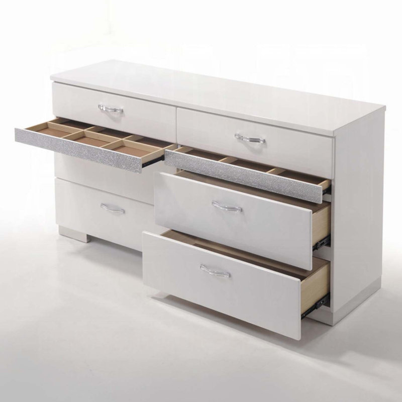 Commode ACME Naima II, blanc ultrabrillant