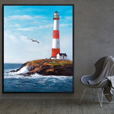 "Phare au bord de la mer" sur toile