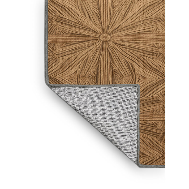 Washable Windmill Farm Area Rug, Square 7'