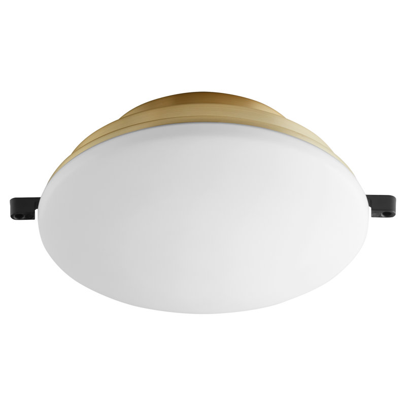 Ventilateur de plafond à DEL 1 lumière, Laiton