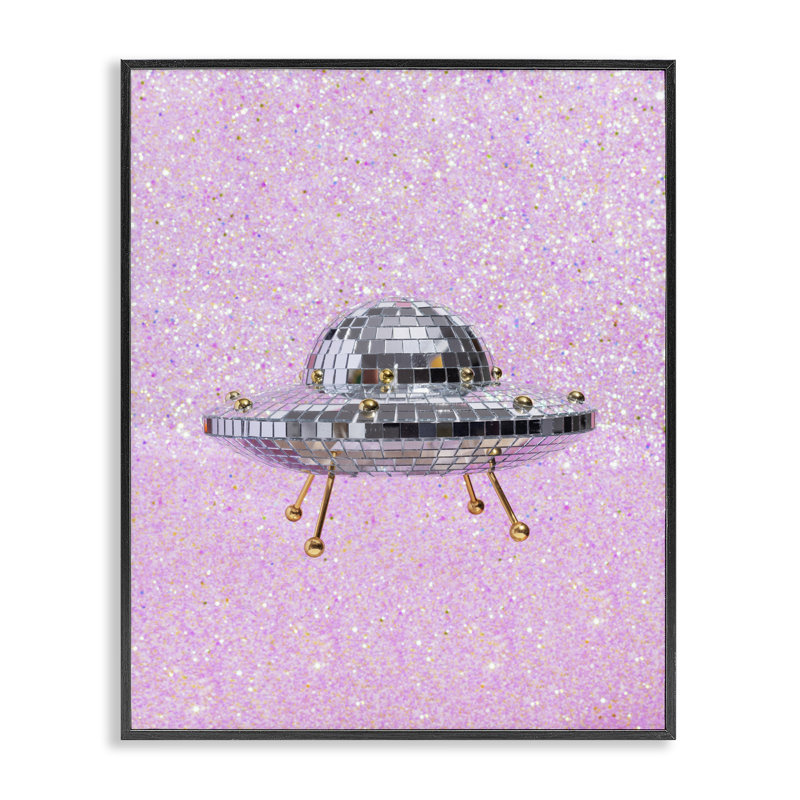 Art numérique Giclée disco par Lish Creative, Giclée encadrée noir minuit, H 14 po x l 11 po