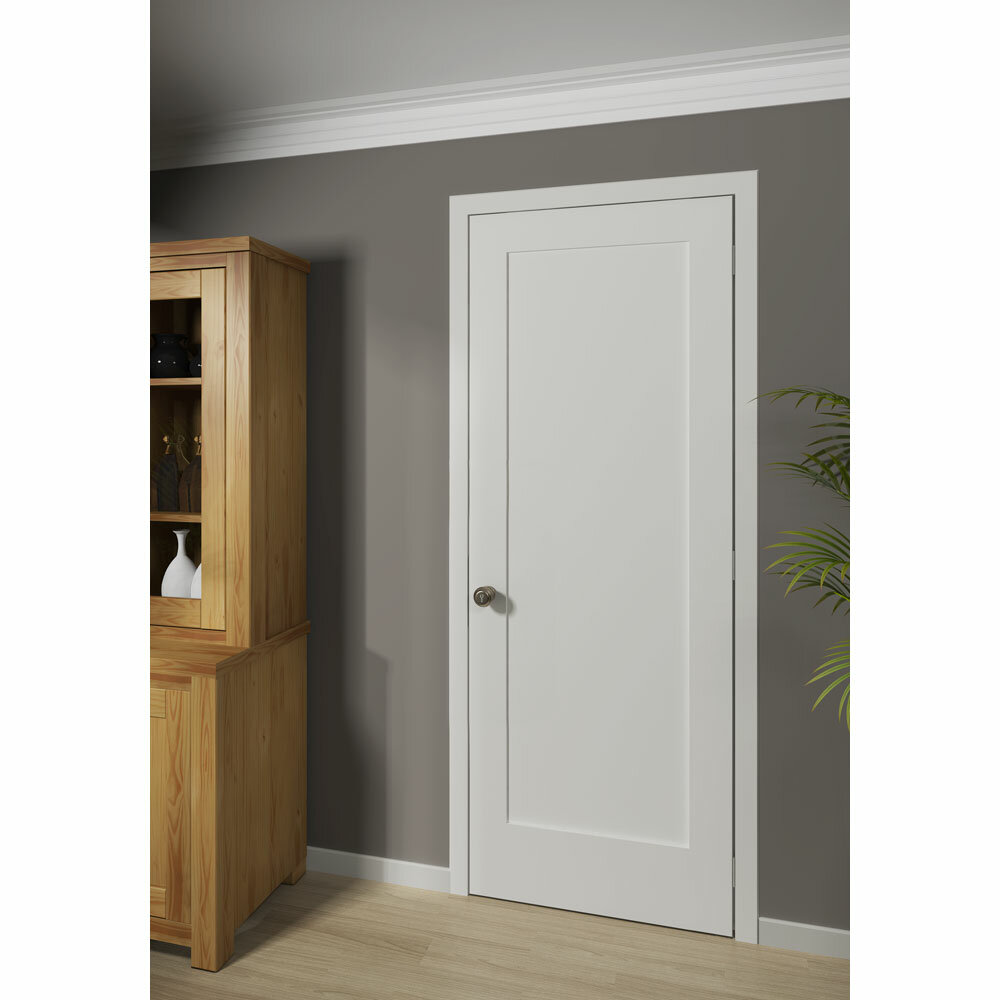 Shaker Classic Single Panel Solid Wood Front Entry Door