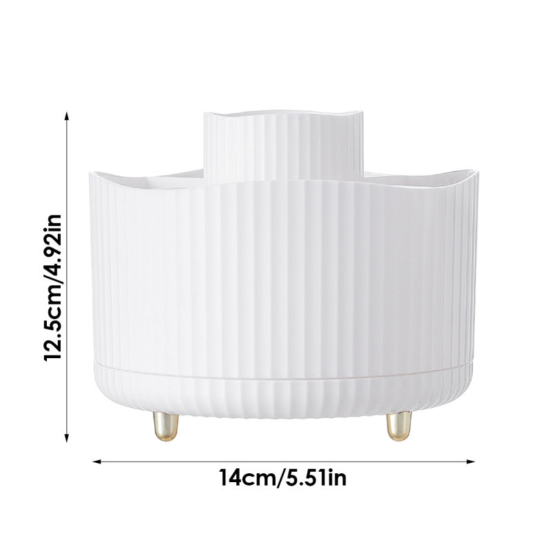 Plastic Makeup Organiser, White