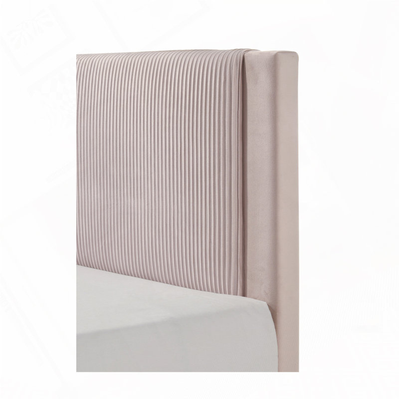 Plush Upholstered Platform Bed, Pink
