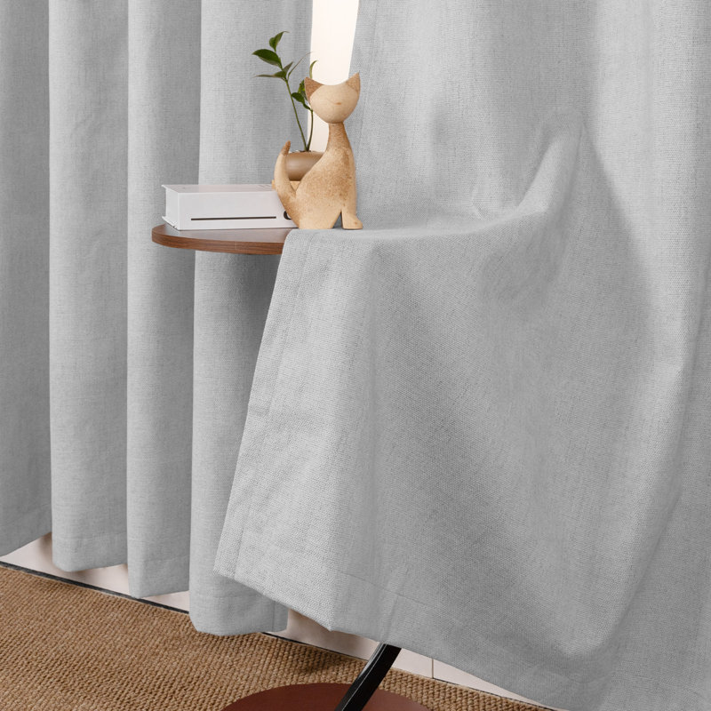 Paire de rideaux extra doux 100% occultant avec œillets, L 52 po x L 84 po, Gris