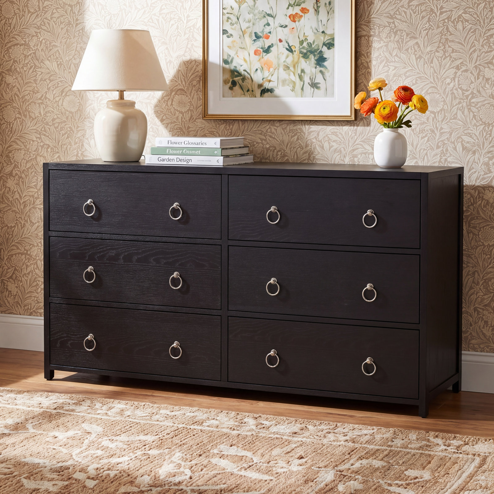 Elin 60" Acacia Dresser, Black