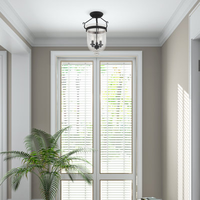 Husman Glass Semi Flush Mount