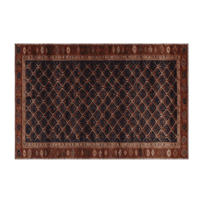 ArtDeco Brown Indoor and Outdoor Area Rug, Rectangle 8' x 10'