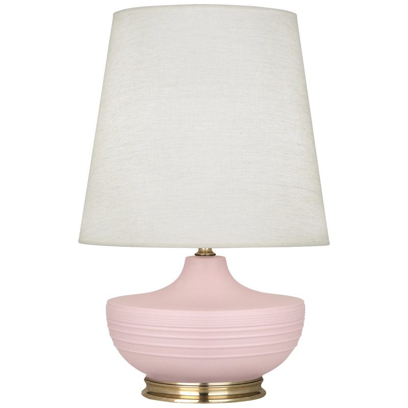 Nolan Table Lamp, Modern Brass/Matte Woodrose