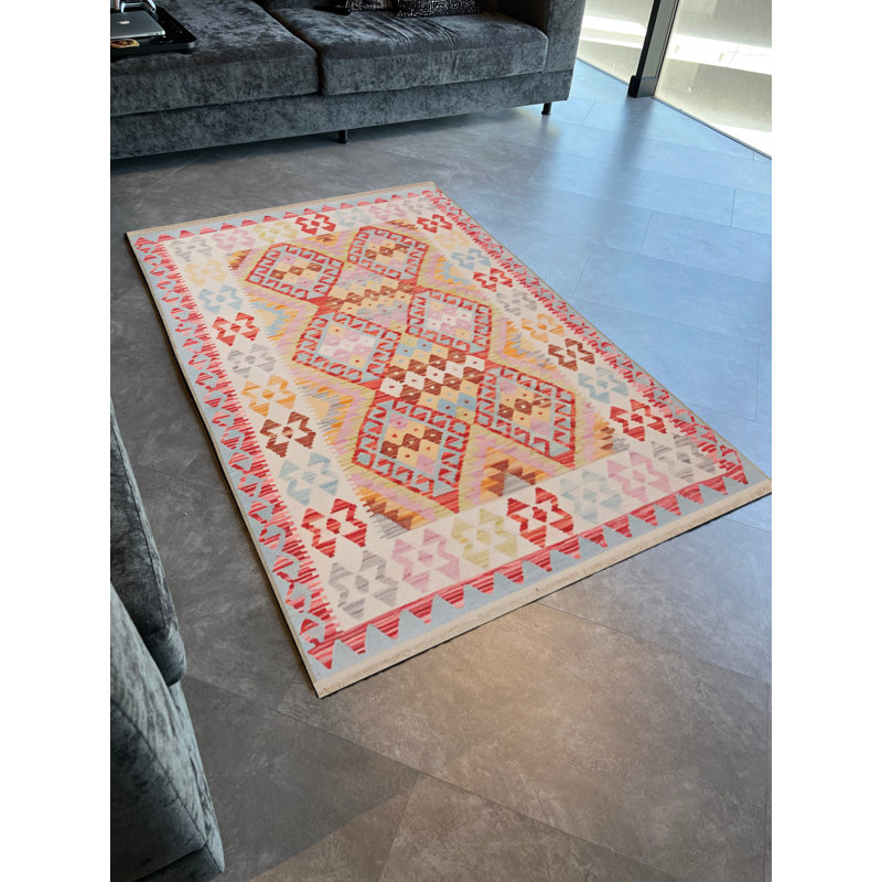 Tapis décoratif multicolore à motif papillon, Tapis de couloir 3 pi 3,37 po x 9 pi 10,11 po