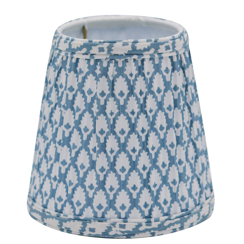 Abat-jour rigide avec abat-jour flamme et applique Empire, Bleu / blanc