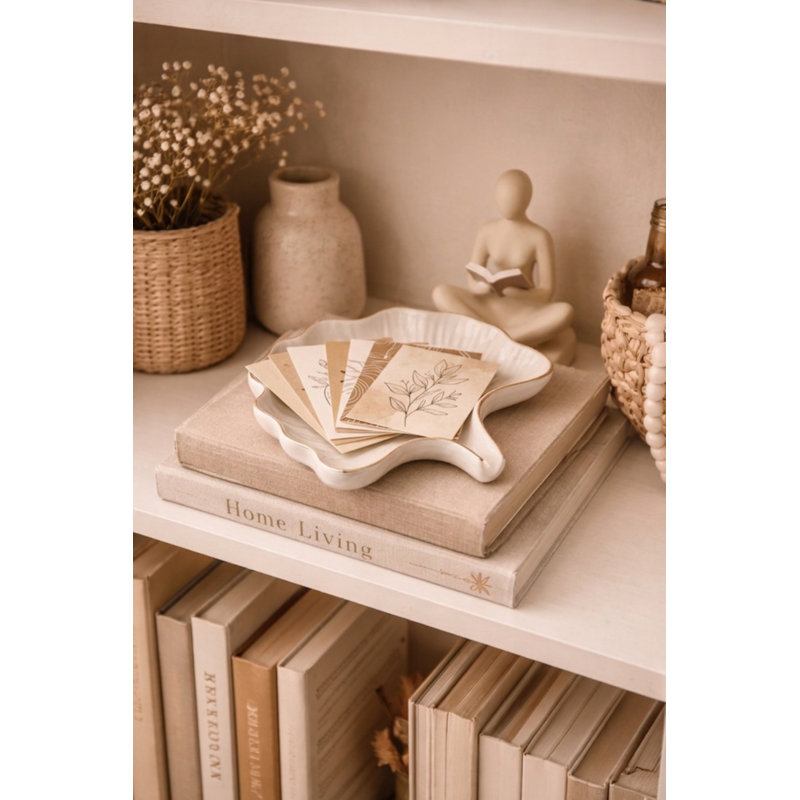 Soap Dish - Ceramic Golden Leaf, Green