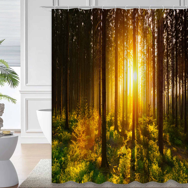 Rideau de douche Silent Forest Spring, L 72 po x l 72 po