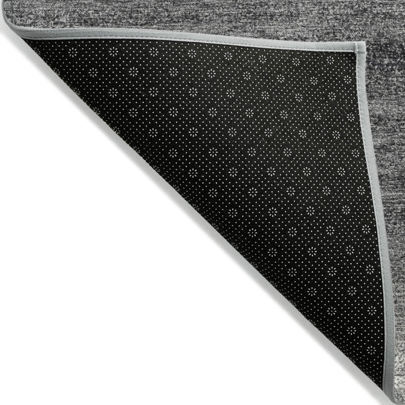 Tapis intérieur / extérieur gris lavable Nira , 10 pi x 14 pi
