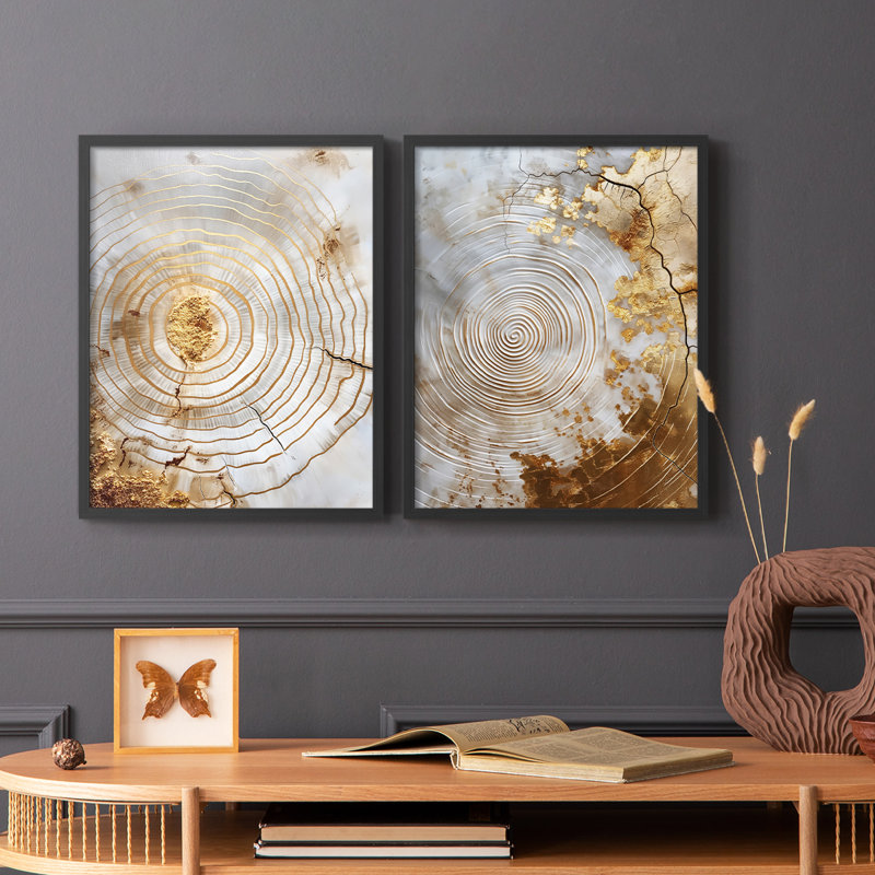Série ABSTRACT CLxxxi - reproduction encadrée de qualité supérieure - prête à être accrochée - aucun clou requis - aucun clou requis