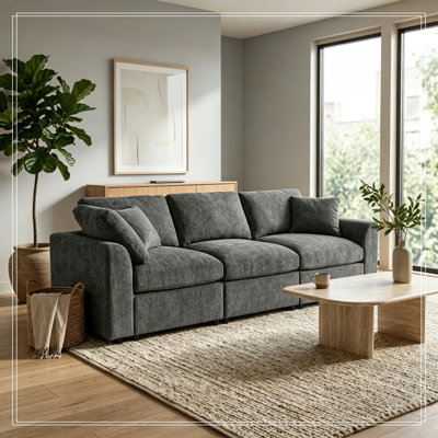 Chenille Morse with Wood Frame and Accent Pillow