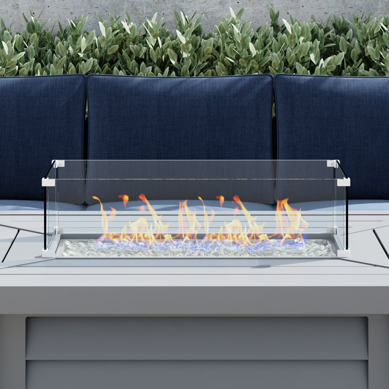 Pare-flammes rectangulaire Olney (verre)